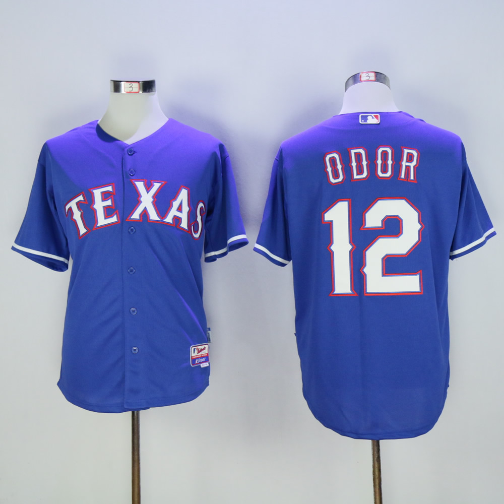 Men Texas Rangers 12 Odor Blue MLB Jerseys